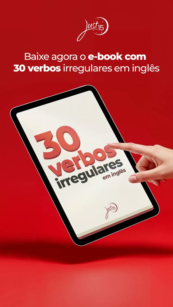 Capa do e-book 30 verbos irregulares em inglês